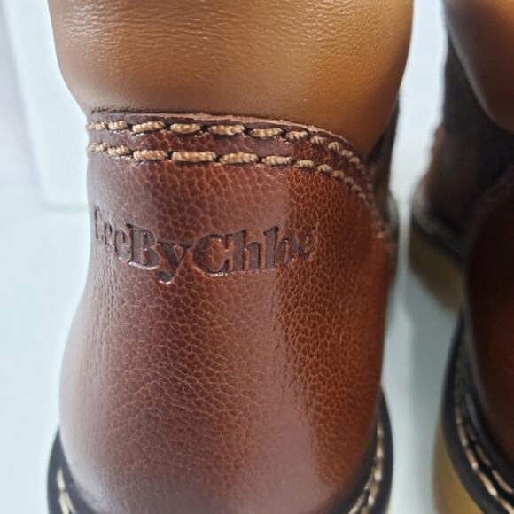 NWT$525 SEE BY CHLOE Eileen Leopard Suede Leather Lace-up Boots Sz 37 (US 6) - Picture 8 of 16